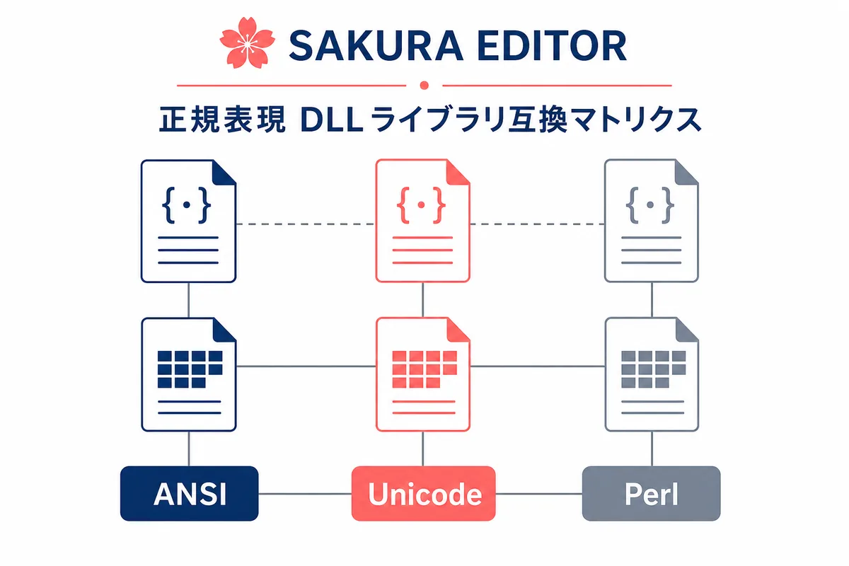 ANSI、Unicode、Perl系記法を分けて確認する互換性マトリクス